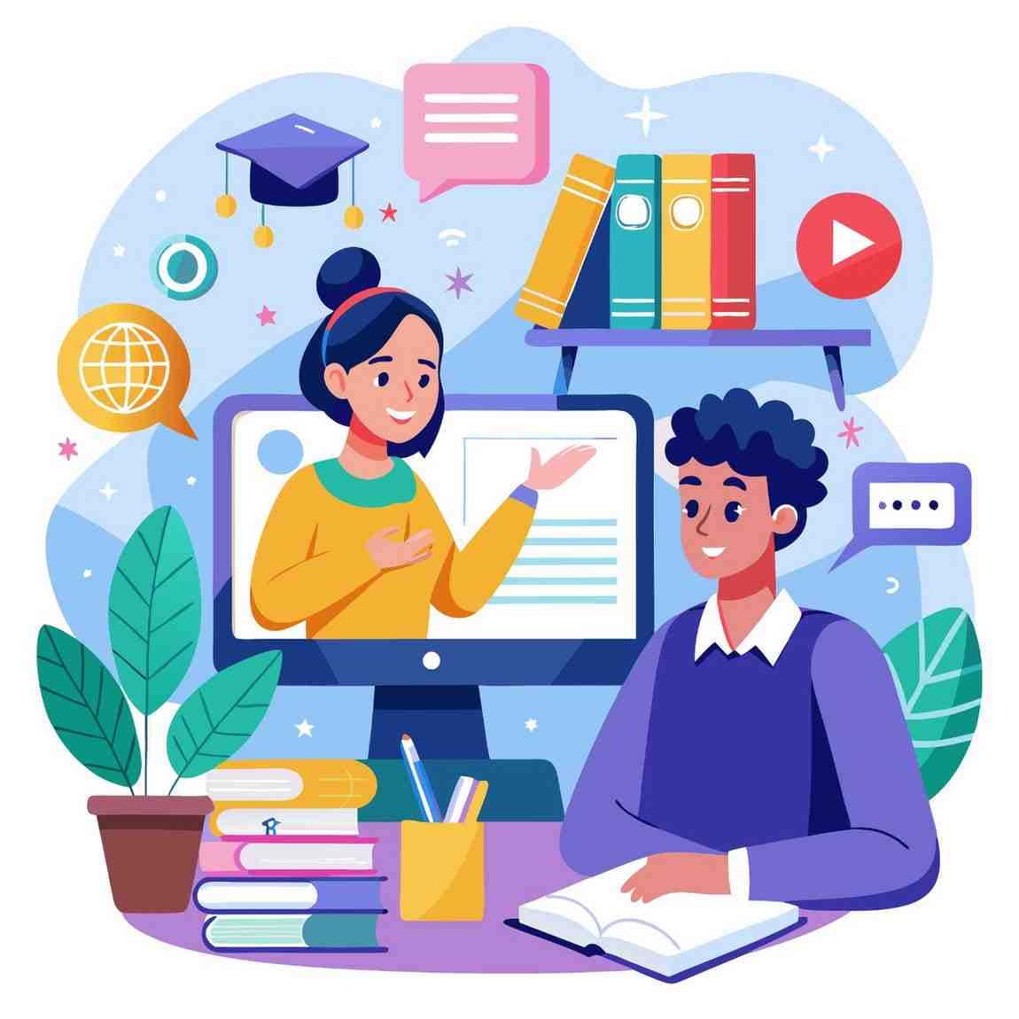 Focused ACT tutoring session with student engagement